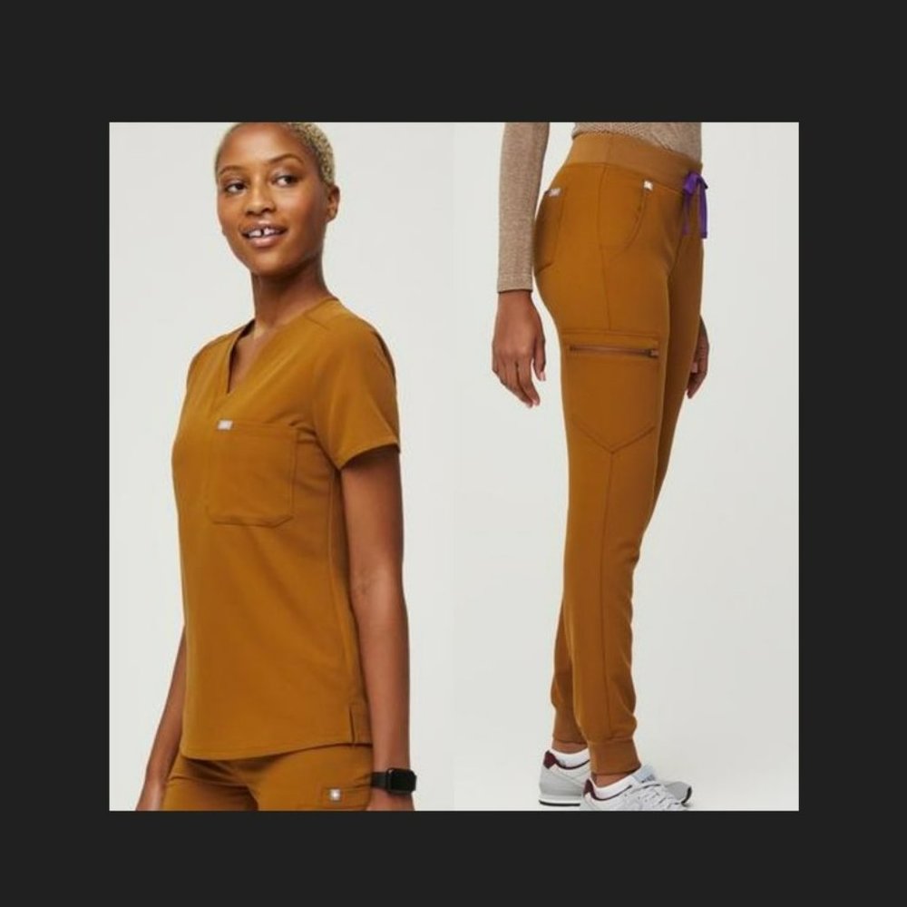 *New Unused* Atlantic Fall Figs Scrub Set